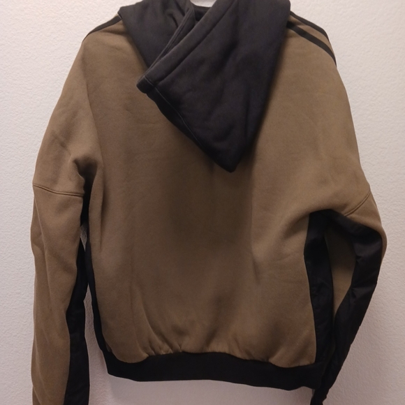 Adidas Mens Sprt Pullover Hoodie    Olive/Black Size Medium - Picture 7 of 11